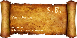 Vér Bence névjegykártya